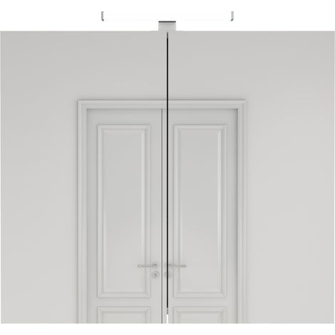 HOMVRA Bad-Spiegelschrank 80 cm Wandmontage, 2 Türen, LED, französische Steckdose (1/5)
