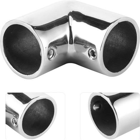Connecteur de tuyau de bateau, joint de tube coudé à 90 ° pour yacht marin, connecteur coudé, raccord de main courante de bateau coude à 90 degrés, raccord (B(25mm)) (1/5)