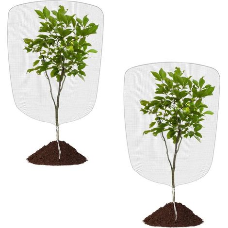 Filet Anti-Insectes pour Plantes en Pot – 2 Pièces 1,8 x 1,8 m, Maille Fine avec Cordon de Serrage, Protection Jardin Efficace contre Mouches, Pucerons et Autres Insectes (1/5)