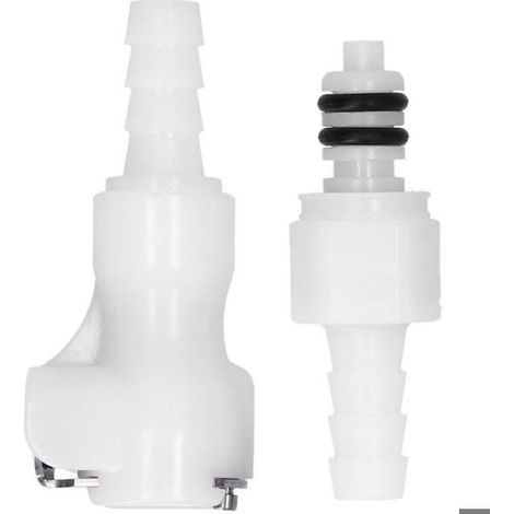 Ensemble de cable de connexion rapide en plastique de 6,35 mm (1/4 pouce) avec embout cannelé et robinet d'arrêt pour ft de bière (1/5)