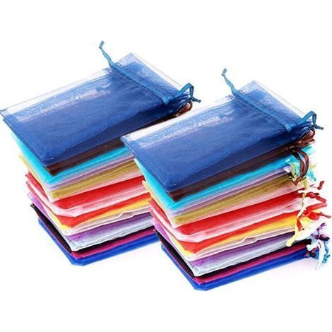 pair 100 sachets organza 10x15cmpochettes cadeauxsachets bijouxsachets bonbonsparfaits pour couleurs multiples Largeight (1/4)