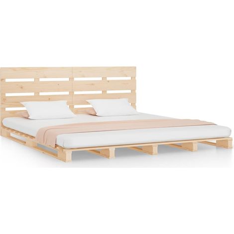 Maison Exclusive - Cadre de lit sans matelas 200x200 cm bois massif de pin (1/5)