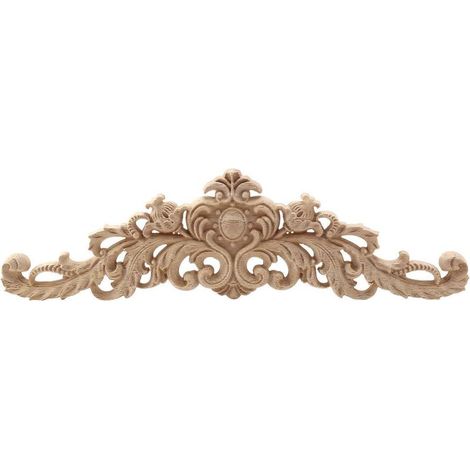 Appliques décoratives en bois naturel sculpté pour meubles (1/5)