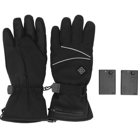 Gants chauffants ski snowboard électriques avec batterie rechargeable, 3 niveaux de chaleur, pour homme femme taille XL.