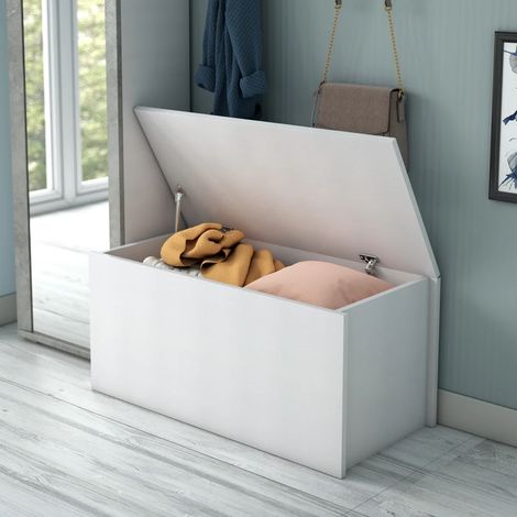 BAULE HALLWAY 90X45XH45CM BIANCO. (1/4)
