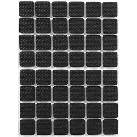 48 patins de protection antidérapants et auto-adhésifs noirs pour meubles, canapés, tables et chaises. (1/5)
