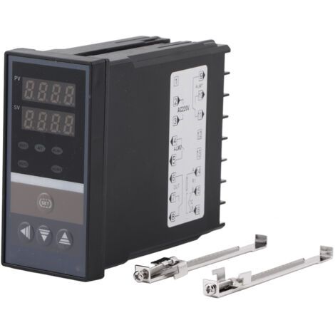 Panneau numérique 1PC 10A AC 220V avec sortie relais et clips, noir