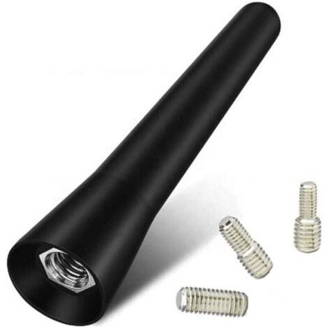 Antenne de toit universelle AM FM A442 pour autoradio, courte, 6,5 cm, en aluminium, pour VW Golf Polo Up, noire (1/3)