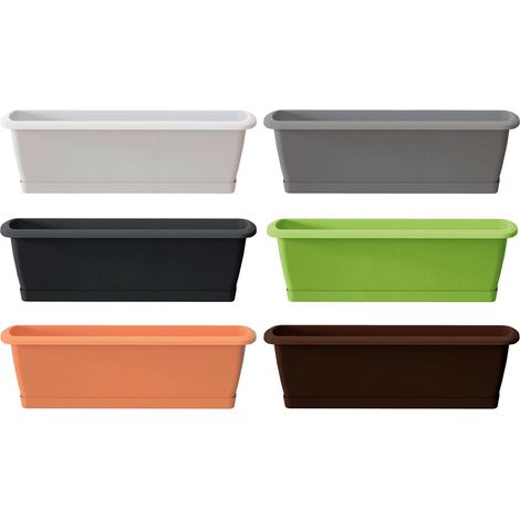 Jardinera para balcón Spa Set - 59x19x15 cm - Antracita (1/4)