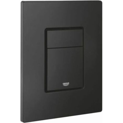 Grohe Even Plaque de commande double touche, Technologie anti-empreintes, Noir mat (38966KF0) (1/4)