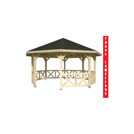 Gazebo da Giardino in Legno Lamellare d'Abete Nordico - cm 465(diametro) - Italfromgiard3