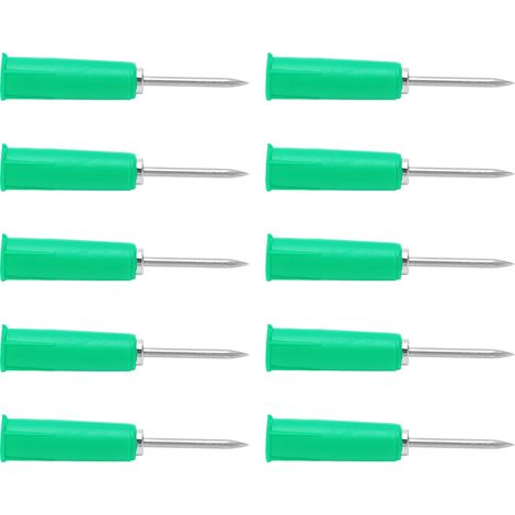 10 Stück Bananenstecker-Durchdringungsspitzen, PVC-Optik, 2 mm/0,08 Zoll auf 4 mm/0,16 Zoll Konvertierungs-Isolierstifte für Multimeter, Grün (1/5)
