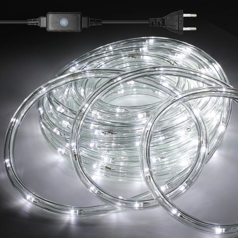 TolleTour LED Lichtschlauch Außen Innen,240 LEDs Wasserfest LED Schlauch,Partylicht Dekobeleuchtung Weihnachten,Weiß 10m