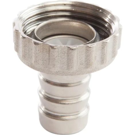 Schläfer 655110 Raccordo Portagomma G 3/4 (diam26.5 mm) Femmina per Rubinetto Giardino, Connettore rubinetto per Tubo, girello portagomma 3/4" per rubinetto 1/2" in Ottone Cromo (1/5)