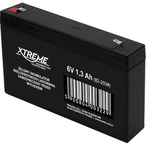 Batterie au gel 6V 1,3Ah Xtreme motos, quad, jouets, bateaux, caravanes, caisse travail cyclique longue vie de la batterie