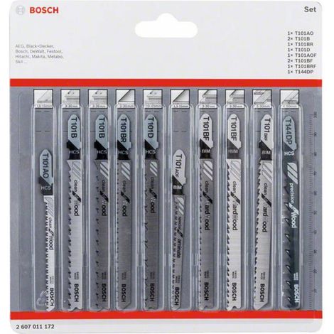 Bosch Accessories 2607011172 Kit lame per seghetto alternativo Clean Precision, 10 pezzi 10 pz.