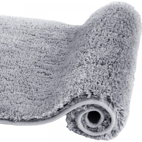 1 tapis de bain gris à poils longs 4575cm (1/5)