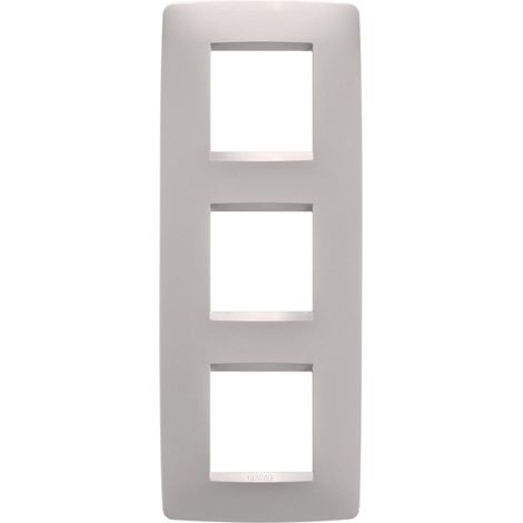PLAQUE ONE 2+2+2P V BEIGE NATUREL GEWISS GW16127VL