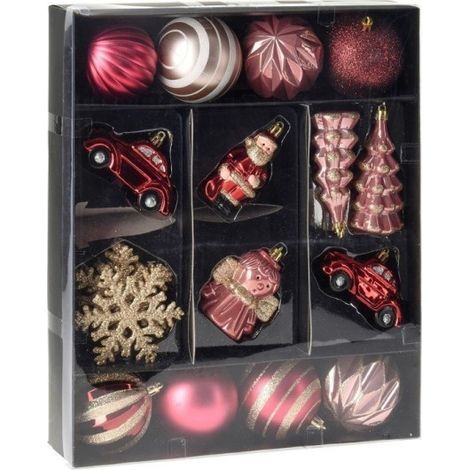 Adorno navidad surtido rosa koopman 20 pz