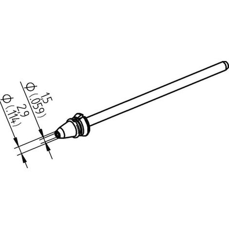 Ersa 0742ED1529H/SB Punta dissaldante Conica Lunghezza punte 79.25 mm Contenuto 1 pz.