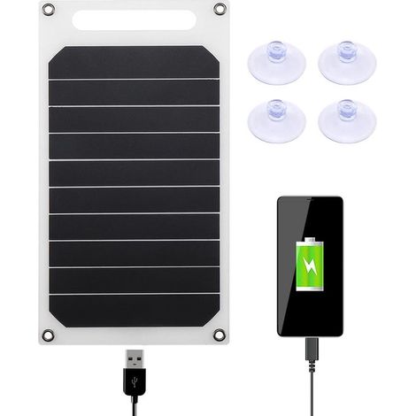 Mini-Solarpanel, schlanke Lampe, Solarzelle, Ladegerät, USB, Solarladegerät, tragbar, Solar-Powerbank, USB, für Handy, Autoladegerät, Camping