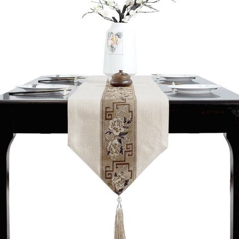 Tovaglia in morbido peluche, elegante decorazione da tavola per Natale, 1 pezzo, bianca (1/5)