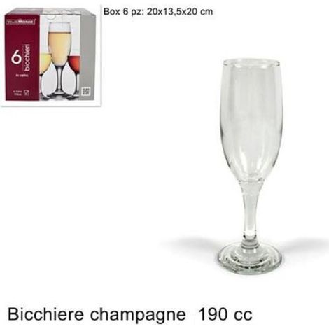 Trade Shop - Set De 6 Piezas De Vidrio De Cristal De Vidrio De Copa De Verano Para Champán Chispeante -