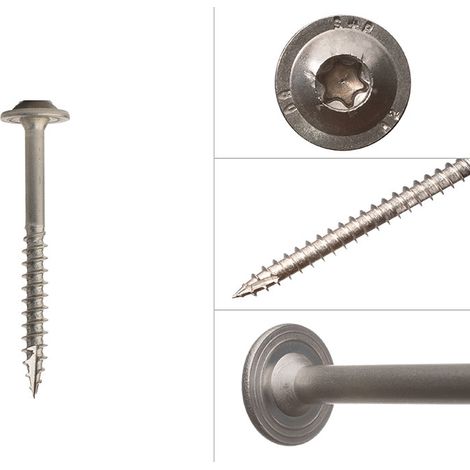 Vis à tête disque en inox A2 6.0 x 60 mm Torx - Boîte 100 pièces