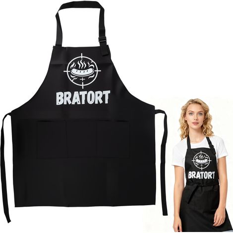 sofun Tablier de Barbecue Amusant pour Homme – Tablier de Cuisine Homme Étanche avec Poches, Taille Universelle pour BBQ (1/5)