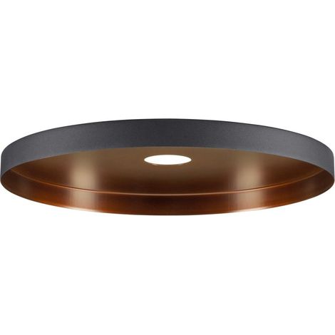 Abat-jour Mix&Match LALU® PLATE 33 base E27 H : 15 cm noir / bronze antique - SLV - 1010096 (1/3)