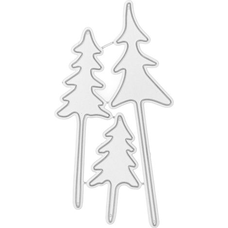 1 Matrice de découpe, Sapin de Noël, Métal, Acier au carbone, Surface lisse, Scrapbooking, Loisirs créatifs（Q3 : Nouveaux produits pour le mois d'août） (1/5)