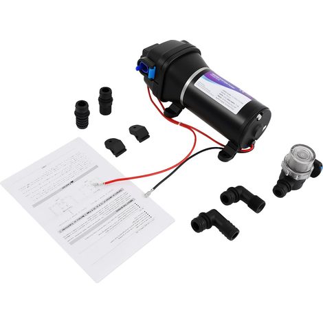 Pompe de renforcement, Débit d'eau de 17 L/min, Énergétiquement efficace, 12V, UE (1/2)