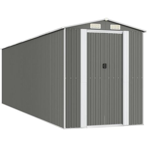 Maison Exclusive - Abri de jardin Gris clair 192x689x223 cm Métal galvanisé (1/5)