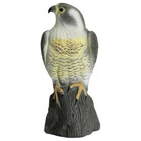 Señuelo de halcón realista grande de Garden Mile, disuasivo para aves, control de plagas de aves rapaces realistas, estatua de jardín realista, repelente de gatos y aves, decoración para el control de (1/5)