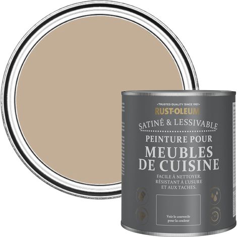 Peinture Brune pour Meubles de Cuisine, Finition Satinée - Caramel Salé 750ml (1/5)
