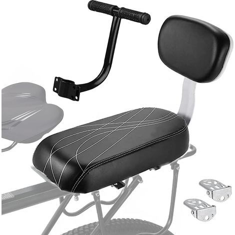 Coussin de Siège Arrière pour Vélo,Vélo Pièces Accessoires Sièges,y Compris Coussin et Dossier, Accoudoirs de Repose Pieds, Mains Courantes pour Enfant Ou Adultes (1/5)