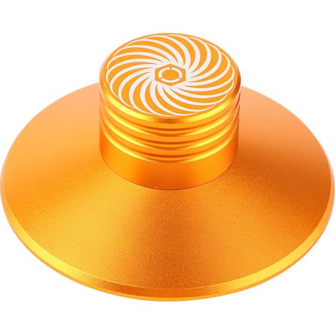 Stabilisateur de platine vinyle avec pince en aluminium et poids doré (1/5)