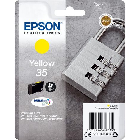 Epson Padlock C13T35844020 cartucho de tinta 1 pieza(s) Original Rendimiento estándar Amarillo