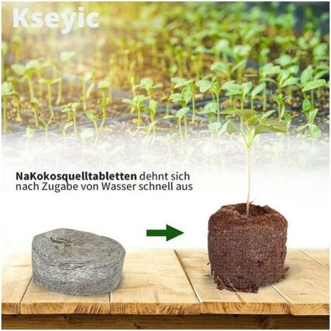 50 PCS Pastilles de Culture, Tourbe Compressée, avec Nutriments Bloc de Nutrition pour Semis, pour la Culture de Plantes de Jardinage (1/4)
