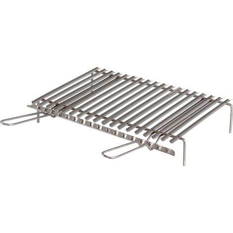 Gril inox barbecue avec récupérateur de graisses de 50x35 cm (1/3)