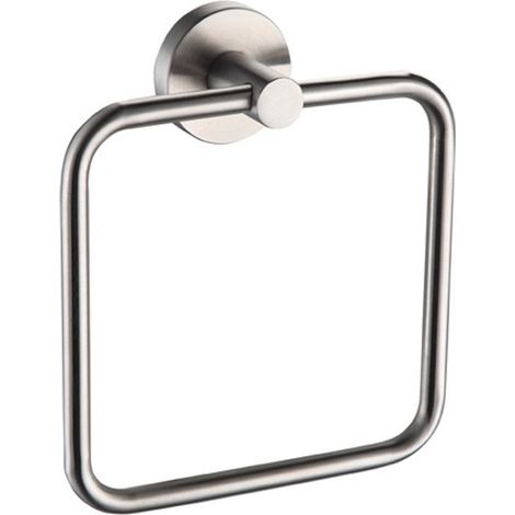 Porta salviette ad anello in acciaio serie steel - fissaggio ad incollo o con viti (1/3)