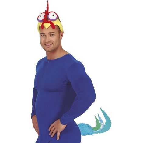 Ensemble de déguisement de poulet avec un chapeau en queue de poule