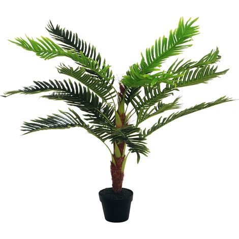 Cycas Irovami artificiale, 123 cm, pianta artificiale per interni ed esterni con vaso incluso, decorazione per casa e giardino