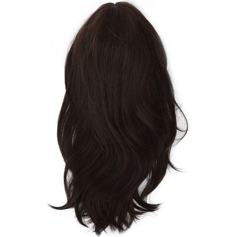 Lange, glatte, schwarze Kunsthaarperücke für Damen, elastisch, ideal für Cosplay, Partys und den Alltag. (1/5)