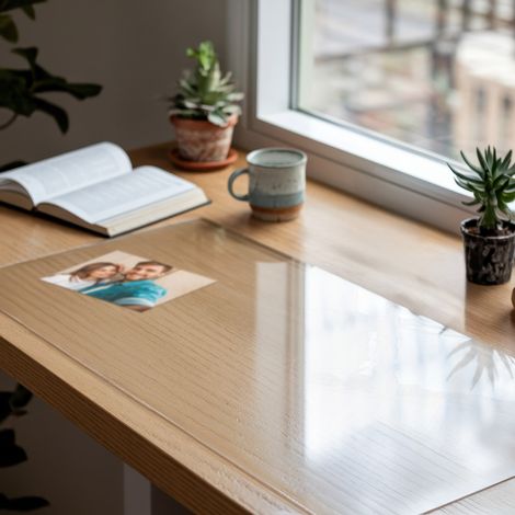 Tischunterlage Transparent 160x80 cm – Robuste Schutzfolie für Esstisch Oder Arbeitstisch – Tischfolie Durchsichtig, Tischschutz Klar