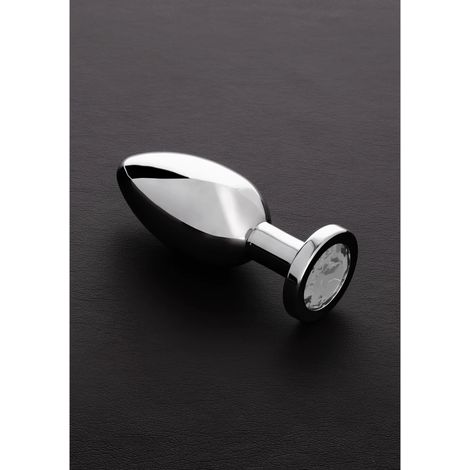 Acero - Tapón anal de acero inoxidable con piedra preciosa - grande (1/3)