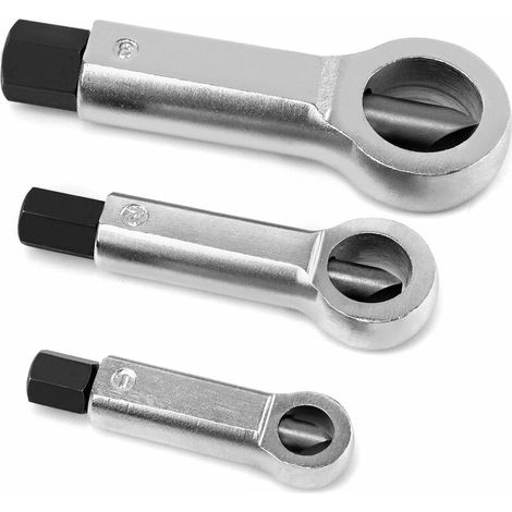 Nut Splitter Set, Nut Splitter, Damaged Nut Removal Tool, 9-12 mm/12-16 mm/16-22 mm (3 Pieces) silver, Fonepro, (1/5)