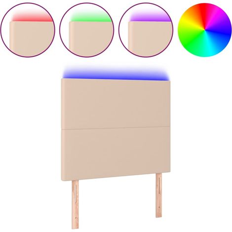 Maison Exclusive - Testiera a LED Cappuccino 90x5x118/128 cm in Similpelle