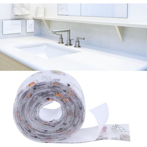 Bande d'étanchéité PVC auto-adhesive pour cuisine et salle de bain, 320cm fruits motifs (1 unité) (1/5)