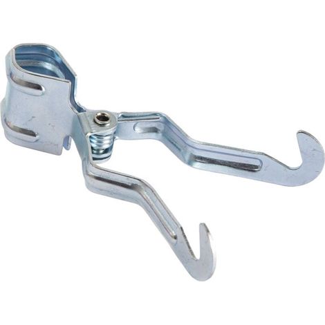Pinces pour Camping, Lot de 4, pour mâts de Tente, métal, Porte-vêtements à Pincer, argenté (1/4)